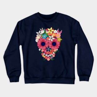 Skull flowers Crewneck Sweatshirt